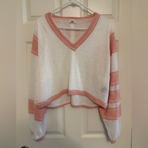 POL Cream and Pink Knit Top New without tags